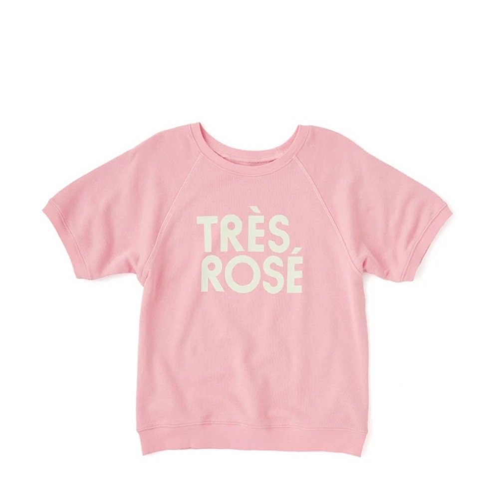 ban.do TRÈS ROSÉ SHORT SLEEVE SWEATSHIRT